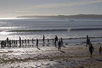 RBOCC Men's Crew Paddling At Beach